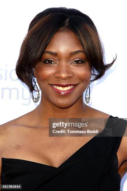 Reporter Kristina Pink attends the 67th Los Angeles Area Emmy Awards held at the Skirball Cultural Center on July 25, 2015 in Los Angeles, California.