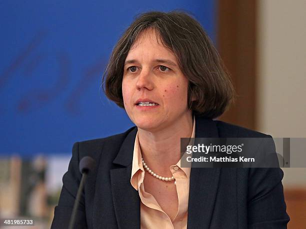 Prof. Dr. Julia von Blumenthal, member of the Humboldt University, holds a speach during the 'Berlin Institute for Empirial Integration and Migration...