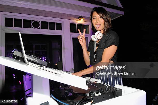 May Kwok attends The REVOLVE Hamptons House on July 25, 2015 in Sagaponack, New York.