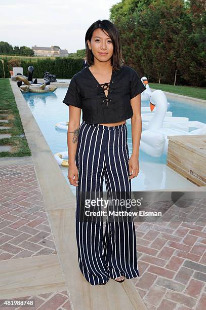 May Kwok attends The REVOLVE Hamptons House on July 25, 2015 in Sagaponack, New York.