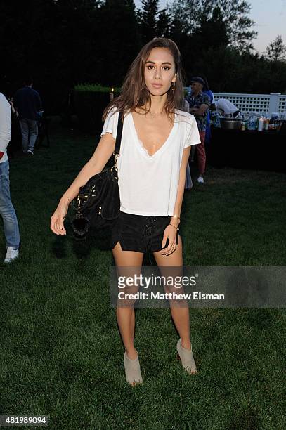 Rumi Neely attends The REVOLVE Hamptons House on July 25, 2015 in Sagaponack, New York.