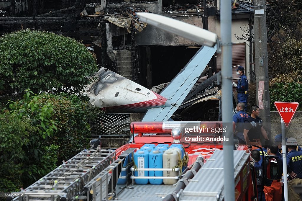 A small plane crashes into residential area in Tokyo
