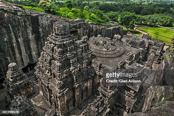 kailasa temple, ellora caves - archaeology stock pictures, royalty-free photos & images