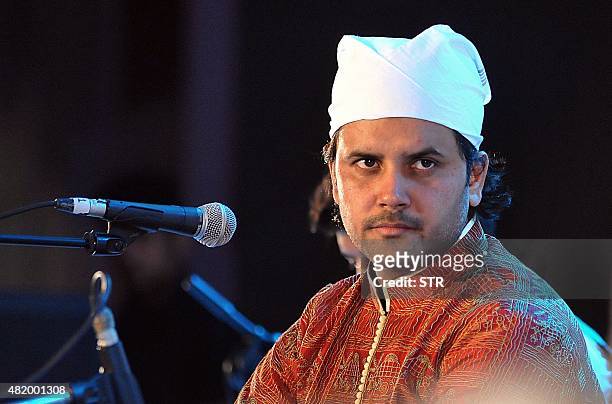 Indian playback singer Javed Ali performs during 'Khazana' the Festival of Ghazal, the 14th year of the festival to raise funds for the Parents...