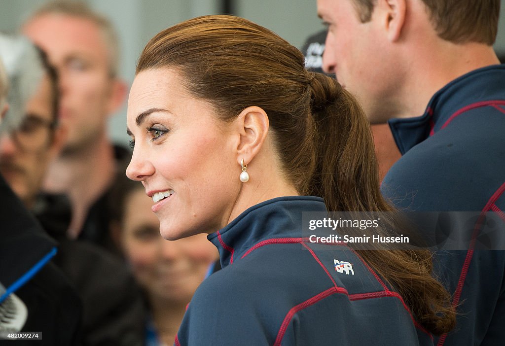 The Duke And Duchess Of Cambridge Attend The America's Cup World Series