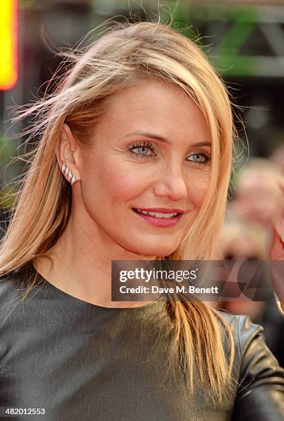 Cameron Diaz attends the UK Gala Premiere of "The Other Woman" at The Curzon Mayfair on April 2, 2014 in London, England.