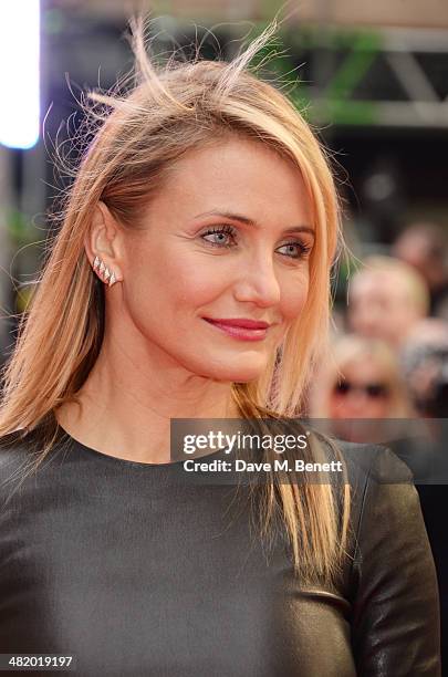 Cameron Diaz attends the UK Gala Premiere of "The Other Woman" at The Curzon Mayfair on April 2, 2014 in London, England.