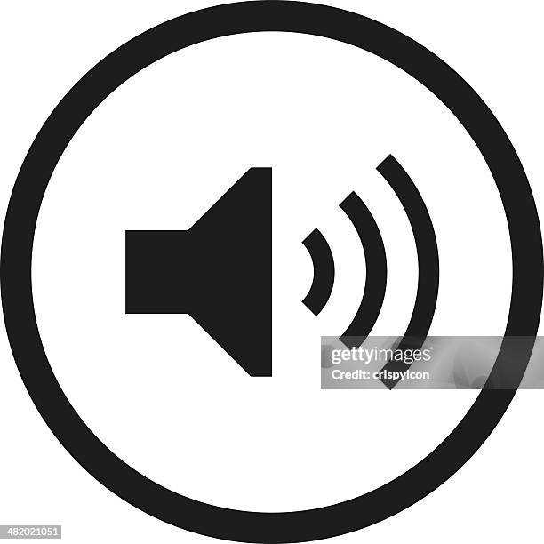 speaker icon - increase volume stock illustrations