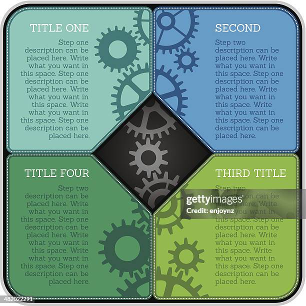 business infographic template design - machine cog stock illustrations