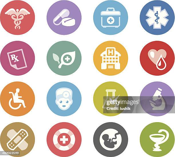 medical symbols / wheelico icons - animal fetus stock illustrations