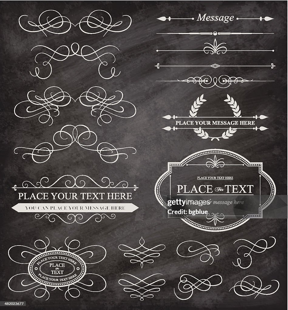 Chalkboard elementos de design