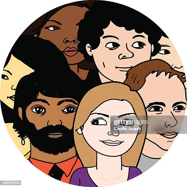focus group illustration - target market stock illustrations