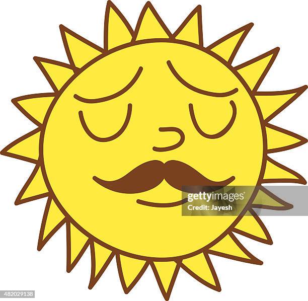 sunshine and moustaches - apollo stock illustrations