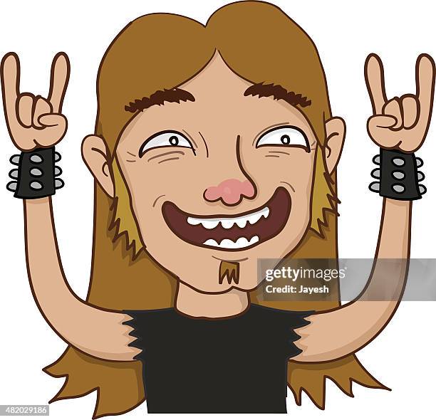 ilustraciones, imágenes clip art, dibujos animados e iconos de stock de rock dude en - goth