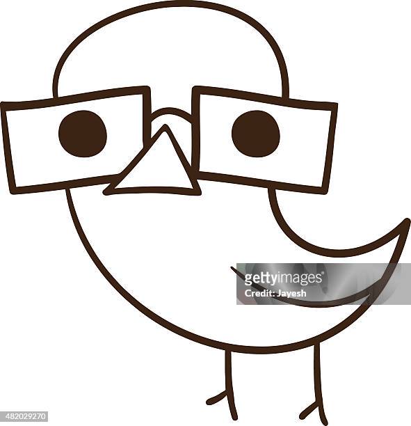 Cartoon Bird With Glasses High Res Illustrations - Getty Images