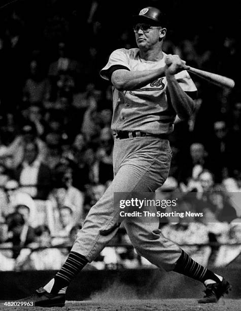 Frank Howard of the Washington Senators bats circa 1960s.