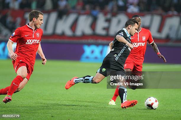 Twente vs ADO Den Haag - Dutch Eredivisie 2013/2014 -, 2014 at Grolsch Veste Enschede. Rasmus Bengtsson trok ana de noodrem bij de doorgebroken...