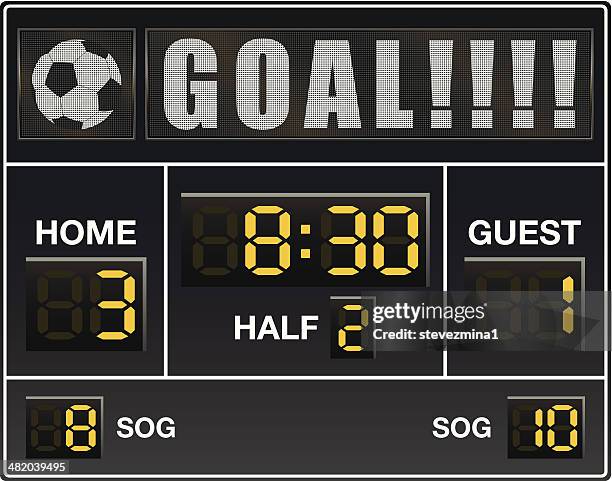 soccer scoreboard - soccer scoreboard stock illustrations