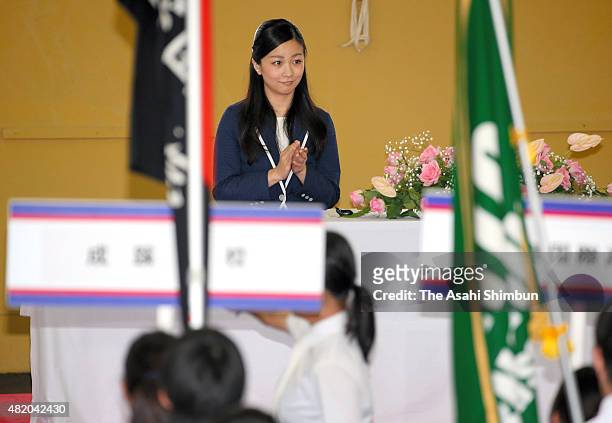 Princess Kako of Akishino attends during the All Japan High School Equastrian Championships Opening Ceremony on July 25, 2015 in Gotemba, Shizuoka,...