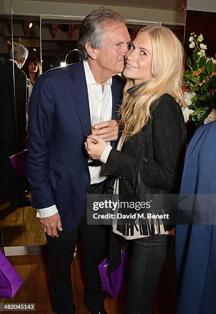 Charles Delevingne and Poppy Delevingne attend the launch of Richard E. Grant's debut fragrance "Jack" hosted by GQ at Liberty on April 2, 2014 in...