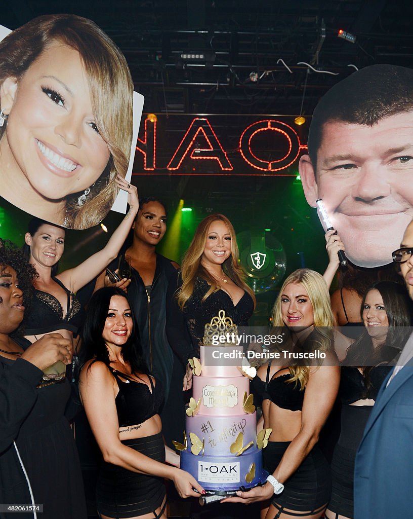 Vegas Resident Mariah Carey Celebrates A Night Out At 1 OAK Inside Mirage Hotel & Casino