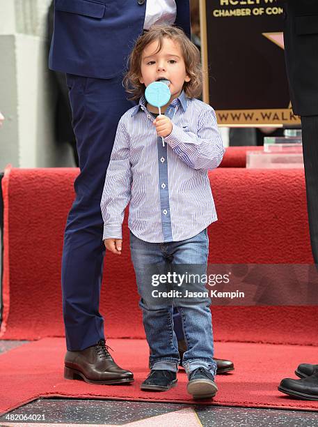 Flynn Bloom attends the Hollywood Walk of Fame celebration in honor of Orlando Bloom on April 2, 2014 in Hollywood, California.