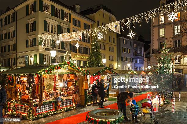 natale a zurigo, svizzera - zurich foto e immagini stock