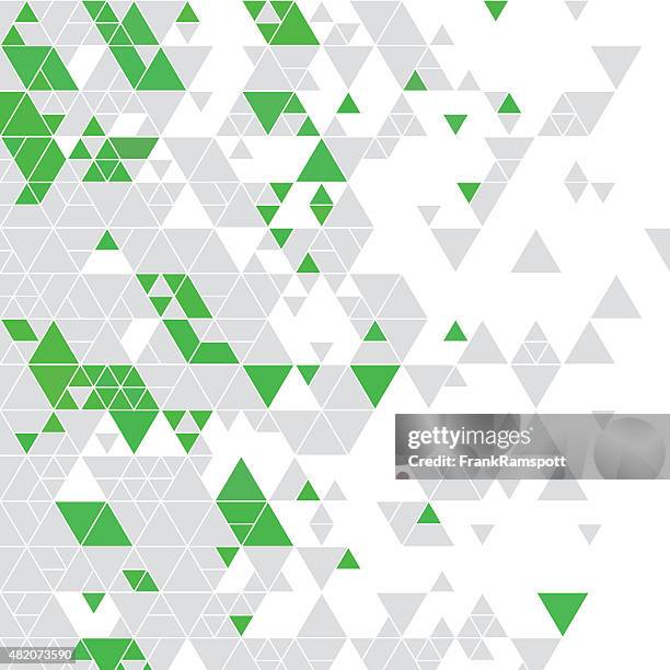 green gray color triangle pattern - triangulation lines stock illustrations