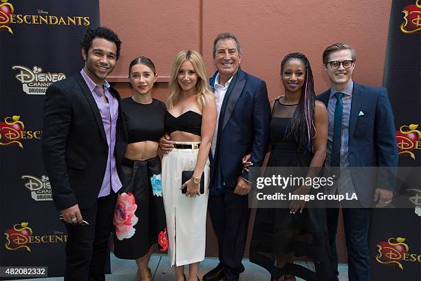 Stars of the upcoming Disney Channel's movie "Descendants" and its director Kenny Ortega were the guests of honor at a screening party held at Disney...