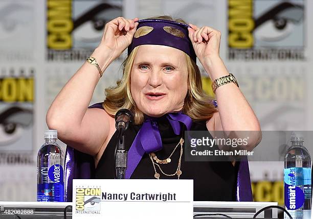 Actress Nancy Cartwright arrives at "The Simpsons" panel during Comic-Con International 2015 at the San Diego Convention Center on July 11, 2015 in...