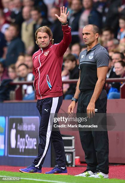 Heart of Midlothian manager Robbie Neilson during a pre season friendly match between Heart of Midlothian and Everton FC at Tynecastle Stadium on...