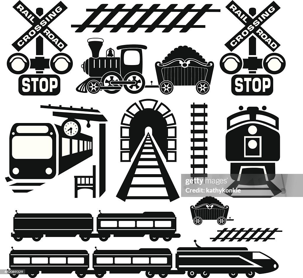 Basic Train Designs Train Design Elements High-Res Vector Graphic - Getty Images