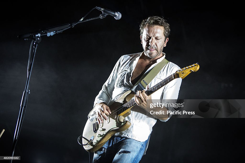 Tom Barman of the Belgian-Indie rock band dEUS pictured on...