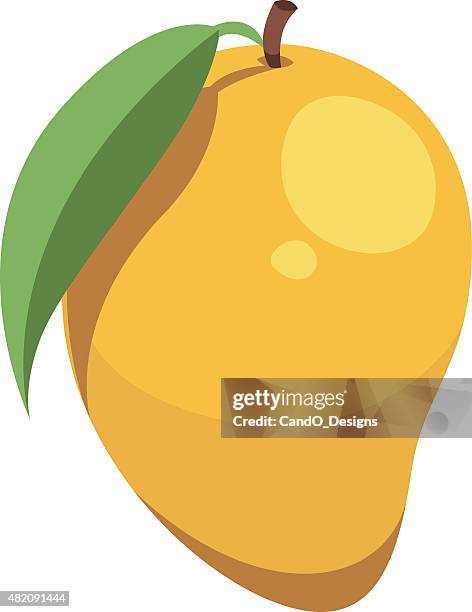 mango cartoon - mango white background stock illustrations