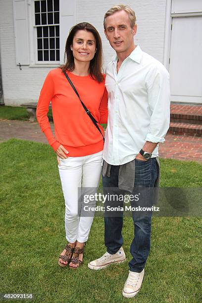 Florinka Pesenti and Dan Abrams attend the VIP Sneak screening of ""99 Homes" at Guild Hall on July 26, 2015 in East Hampton, New York.