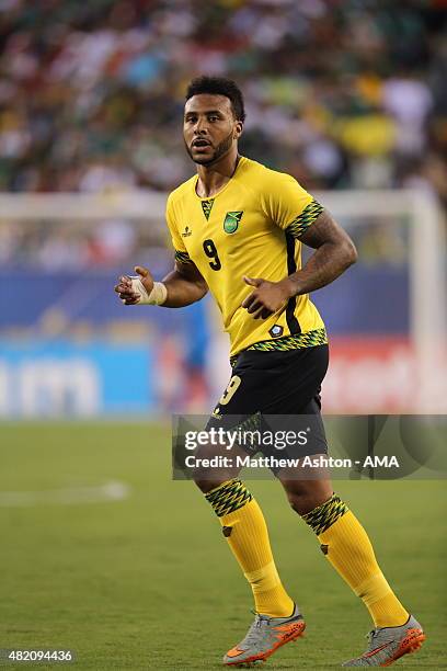 Giles Barnes of Jamaica during the 2015 CONCACAF Gold Cup Final match between Jamaica and Mexico at Lincoln Financial Field on July 26, 2015 in...