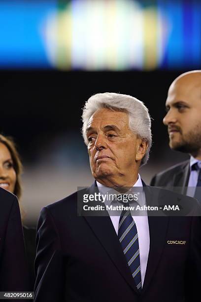 Justino Compean the President of the Mexico Football Federation during the 2015 CONCACAF Gold Cup Final match between Jamaica and Mexico at Lincoln...