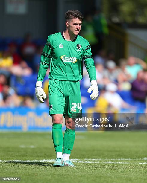 Joe McDonnell of AFC Wimbledon during the Pre Season Friendly match between AFC Wimbledon and Watford at The Cherry Red Records Stadium on July 11,...