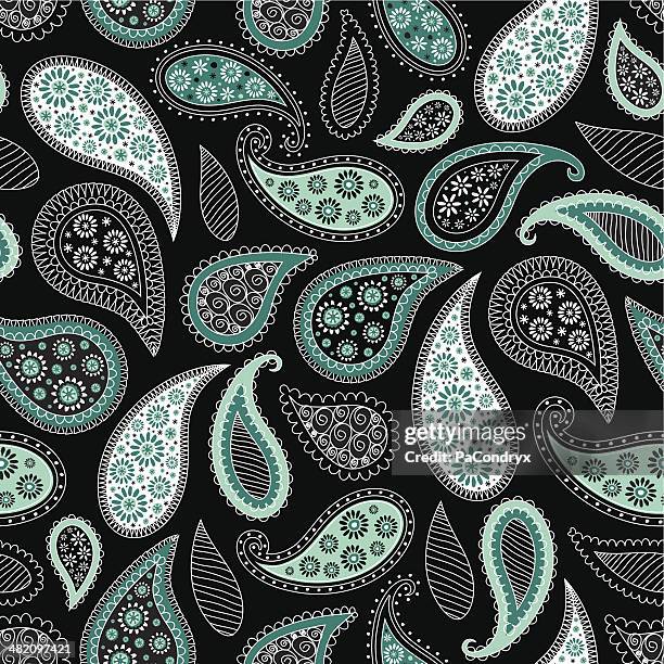 stockillustraties, clipart, cartoons en iconen met repeating seamless paisley pattern - paisley pattern