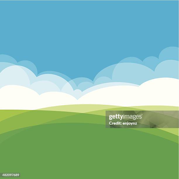 landschaft design-hintergrund - landschaftspanorama stock-grafiken, -clipart, -cartoons und -symbole