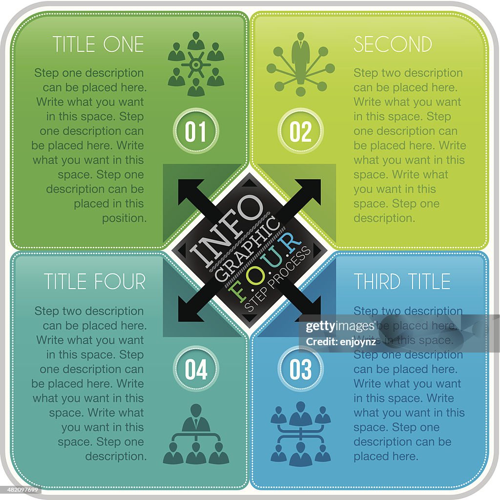 Infographic Four Step Process High-Res Vector Graphic - Getty Images