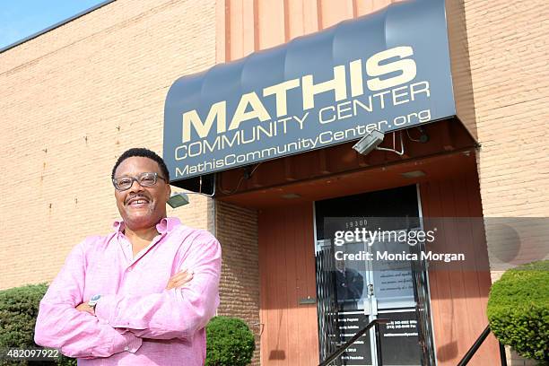 Judge Greg Mathis poses at Mathis Community Center on July 26, 2015 in Detroit, Michigan.