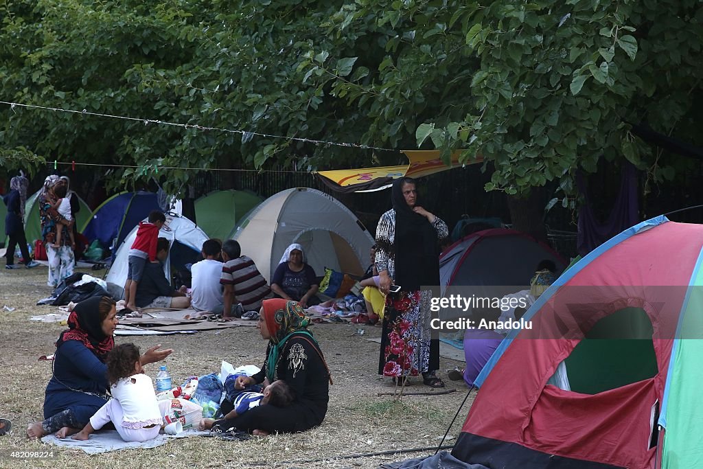 Afghan migrants in Greece