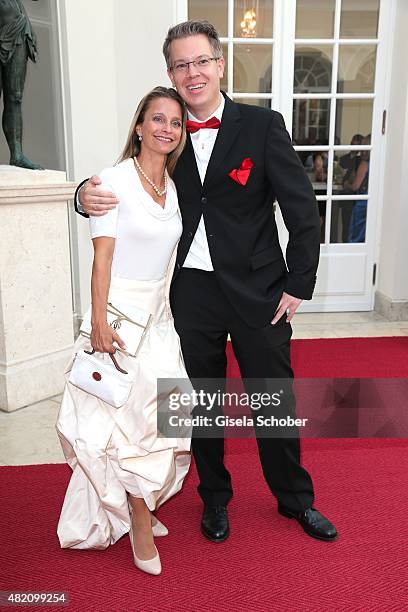 Frank Thelen and his wife during the 'Die Goldene Deutschland' Gala on July 26, 2015 at Cuvillies Theater in Munich, Germany.