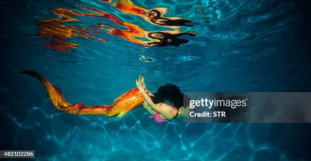 Mermaid Ride Pool Mermaid Swimming Pool Photos and Premium High Res Pictures - Getty Images