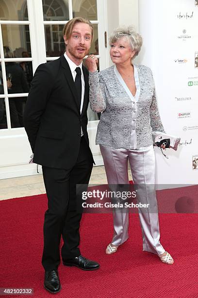 Grit Boettcher and her son Tristan Boettcher during the 'Die Goldene Deutschland' Gala on July 26, 2015 at Cuvillies Theater in Munich, Germany.