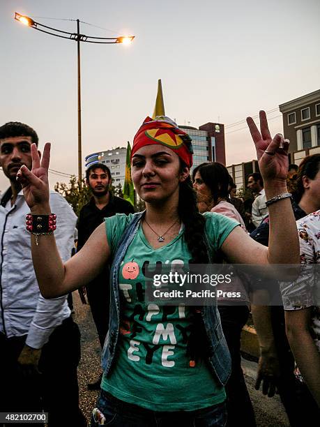 Kurdish demonstrator participates in a demonstration that was organized to protect Qandil mountain and negotiate with the Turkey council to stop...