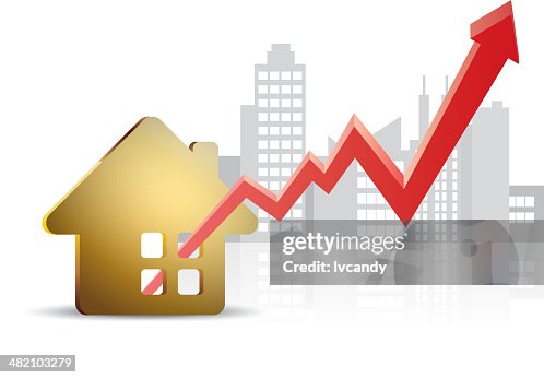 High Rise Price R Sign Real Estate Prices Are On The Rise High-Res Vector Graphic - Getty Images