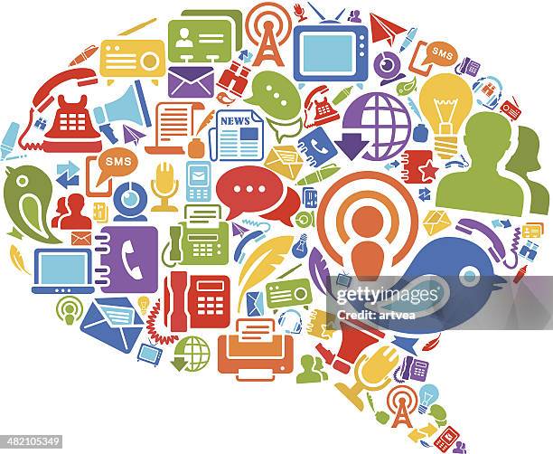 conversation speech bubbles - digital camera stock illustrations