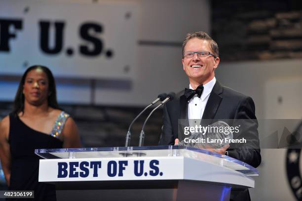 Alpine Skier Mark Bathum accepts the award for Male Athlete of the Paraylmpic Games at the USOC Olympic Committee Best of U.S. Awards Show at the...